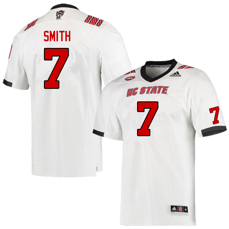 Men #7 Anthony Smith NC State Wolfpack College Football Jerseys Sale-White
